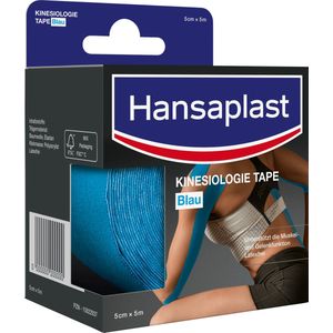 Hansaplast - Kinesiotape - Blauw - 5 m x 5 cm - Ondersteuning voor Spieren en Gewrichten