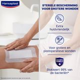 Hansaplast Sensitive 4XL Pleisters - Wondpleisters - Wondverzorging - Grote Pleisters - Eilandpleister 10x20 cm - 5 Stuks