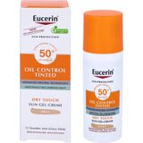 Eucerin Sun Oil Control Tinted Sun Gel-cream Spf 50+ - Protective Tinting + Mattifying Gel Face Cream 50 Ml
