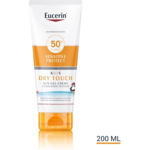 Eucerin Sensitive Protect Dry Touch Kids Gel-Crème Zonnebrand Kinderen - SPF 50+ - Zonnebrandcreme voor Gezicht en Lichaam - 200 ml