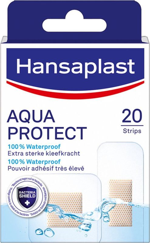 Hansaplast Aqua Protect Pleisters - Waterdichte pleister - Waterproof Wondpleisters - Wondverzorging - 20 Stuks