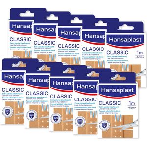 Hansaplast Classic Pleisters - Wondpleisters - Wondverzorging - Voordeelverpakking - 10 x 1m x 6cm