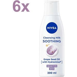 6x Nivea Reinigingsmelk Sensitive 200 ml