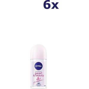 Nivea Pearl & Beauty Deodorant Roller - 6 x 50 ml