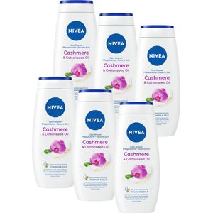 NIVEA Creme Soft Cashmere moments Douche Crème - Douchegel - Orchideegeur - Bevat vitamine C en vitamine E - Voordeelverpakking van 6 x 250 ml