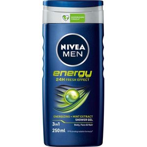 1+1 gratis: Nivea Men Douchegel 3in1 For Men Energy 250 ml