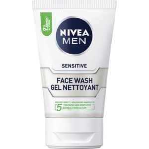 NIVEA MEN Sensitive Reinigingsgel - Gezichtsreiniger - Alcoholvrij - Voor de Gevoelige Huid - 100 ml
