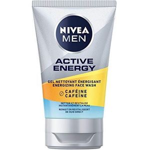 NIVEA MEN Active Energy Reinigingsgel - Gezichtsreiniger - Met Cafeïne - Revitaliseert de Huid - Gezicht Wassen - 100 ml