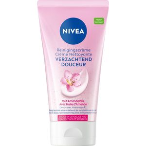 NIVEA Essentials Verzachtende Reinigingscrème - Droge en gevoelige huid - Amandelolie - Hydramine - Gezicht Wassen - 150 ml