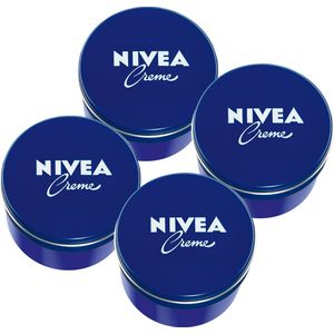 NIVEA - Crème Blik - Bodycrème - 4 x 400 ml - Voor Gezicht, Handen en Lichaam - 48H Hydratatie