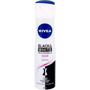 NIVEA - Invisible Black & White Clear - Deodorant - Spray 150 ml