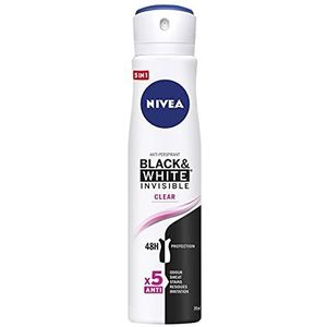 Black&White Invisible Clear antiperspiratiespray 250ml