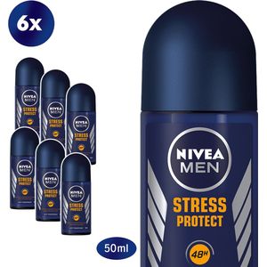 NIVEA MEN Stress Protect - 6 x 50 ml - Voordeelverpakking - Deodorant Roller