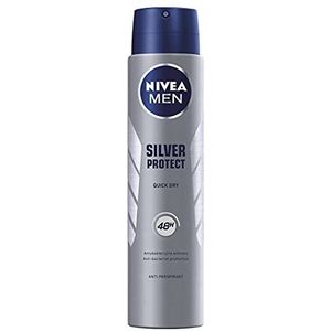 NIVEA MEN Silver Protect 48H Antibacteriële antitranspirant spray voor mannen 250 ml