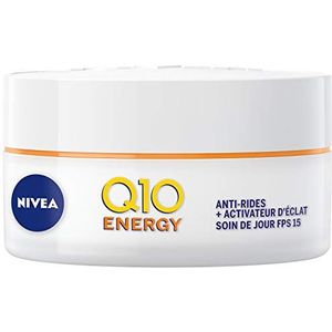 NIVEA Q10 Plus C Anti-Wrinkle Energy stimulerende dagcrème SPF 15 (1x 50ml), anti-verouderingscrème verrijkt met Q10 & Vitamine C, vochtinbrengende crème, gezichtsverzorging voor vrouwen