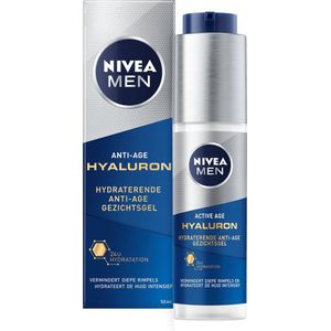 NIVEA MEN - Hydraterende Anti-Age Gezichtsgel - Normale en rijpe huid - Met hyaluronzuur - 50 ml