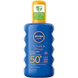NIVEA SUN Bescherming & Care Zonnespray SPF 50+ (200 ml), zonnecrèmespray voor 48 uur vocht, onmiddellijke zonnebrandcrème met vitamine E en zeer effectief UVA/UVB-filtersysteem