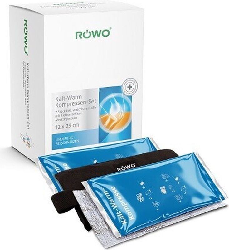 Röwo  Cold-Hot Pack 2stuks +Houder met klittenband 12x29cm
