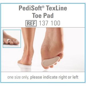 Bort Pedisoft Texline hamerteenkussen links, 137100, per stuk