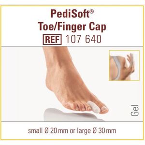Bort Pedisoft teen- vingerkapje in silicone & gel, Smal, 20mm, 107640, per paar