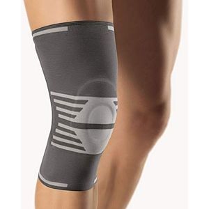 Bort Kniebrace met Compressie – Activemed – Kniebandage met Pelotte – Artrose, Instabiliteit, Oedeem – Maat Small – Mineraalgrijs - Maat 3