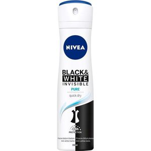 Nivea Anti-transpirant Black & White Invisible Pure Spray, 150 ml