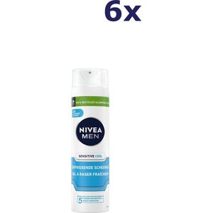 6x Nivea men Scheergel Sensitive Cooling 200 ml