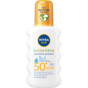 NIVEA SUN Babies & Kids Sentitive UV-Zonnebrand Spray - Baby en Kind - SPF50 - Zonnespray - 200ml