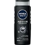 NIVEA - Active Clean - Douchegel - Houtskool - 3-in-1 - 6 x 500 ml