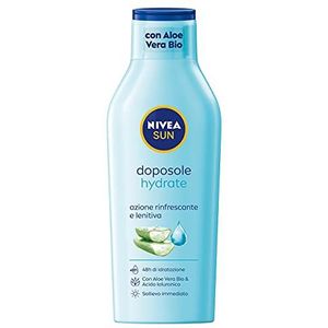 NIVEA Sun Hydrate Nachostosole in maxi-fles, 400 ml, after-zonnecrème met aloë vera bio en hyaluronzuur, hydraterende lichaamscrème met verfrissende en kalmerende werking