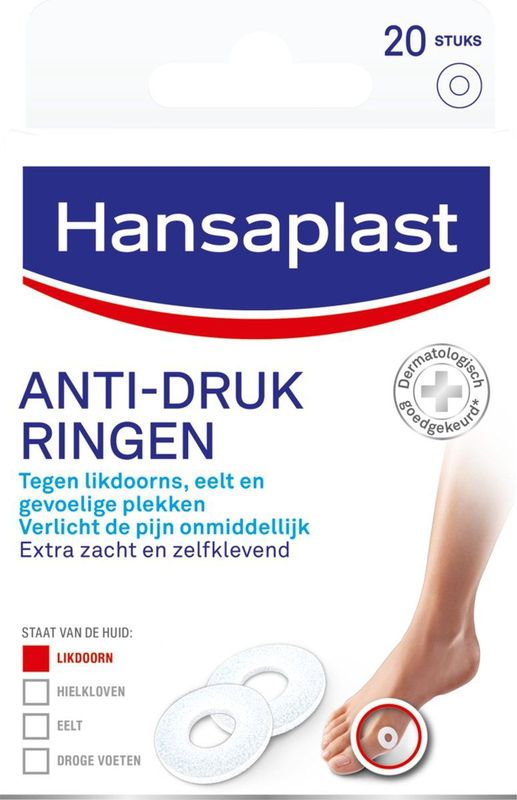 Hansaplast Voet Anti-Drukringen - 20 Stuks