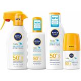 NIVEA SUN Babies & Kids Sensitive Protect Zonnebrand Melk - Baby en Kind - SPF 50+ - Parfumvrij - Geschikt voor de huid met eczeem - 200 ml