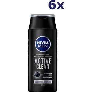 Nivea Men Active Clean Shampoo - 6 x 250 ml
