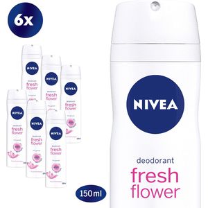 NIVEA Fresh Flower - 6 x 150 ml - Voordeelverpakking - Deodorant Spray