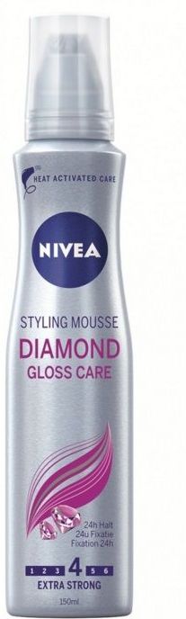 Nivea - Diamond Gloss Care - Styling Mousse - Kleurloos - Macadamia-Olie