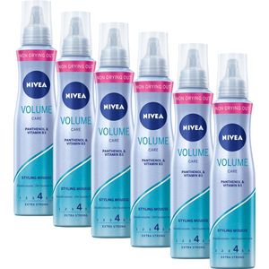 NIVEA Volume Care Styling Mousse - Haarmousse - 6 x 150 ml - Voordeelverpakking