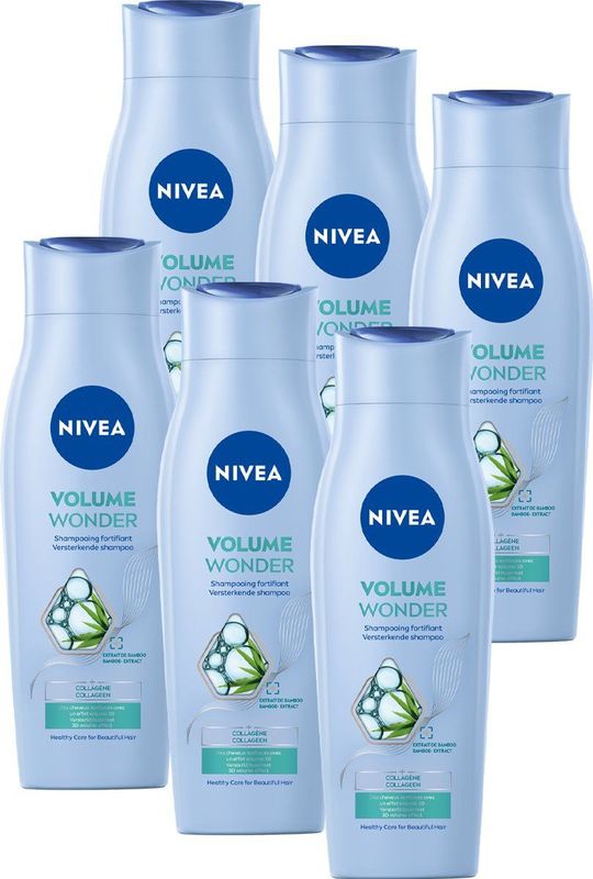NIVEA Volume Wonder Shampoo - 6 x 250 ml - Voordeelverpakking
