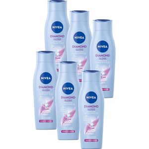 NIVEA Diamond Gloss Care Shampoo - 6 x 250 ml - Voordeelverpakking