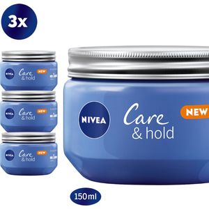 NIVEA Care & Hold Haargel - 3 x 150 ml - Hydraterend - Flexibele Fixatie