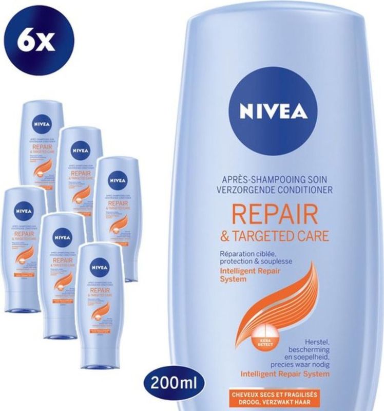 NIVEA Repair & Targeted Care - 6 x 200 ml - Voordeelverpakking - Conditioner
