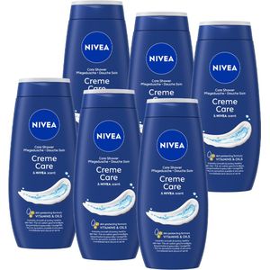 NIVEA Crème Care Douchecrème – Met Vitamine C & E – Hydraterend effect - 6 x 250 ml - Voordeelverpakking
