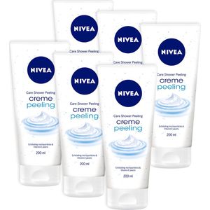NIVEA - Crème Peeling - Douchescrub - 6 x 200 ml - Huidtype Neutraal
