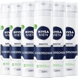 Nivea MEN Sensitive Scheerschuim - 6 x 200 ml - Voordeelverpakking