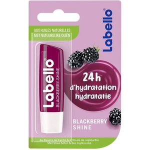 Labello Lippenbalsem Blackberry Shine - 5.5 ml - Lipbalsem Met Shea boter & Bio Jojoba olie - Lipbalm - Lipverzorging