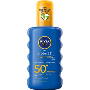 NIVEA SUN Protect & Hydrate Zonnebrand Spray - SPF 50 - Zonnespray - Beschermt en hydrateert - Koraalvriendelijk - Met Vitamine E - 200 ml