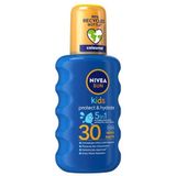 NIVEA SUN Kids Protect & Hydrate Zonnebrandspray - SPF 30 - Zonnespray - Gekleurd - Zeer waterbestendig - 200 ml