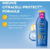 NIVEA SUN Protect & Hydrate Zonnecrème - SPF 30 - Beschermt en hydrateert - 400 ml