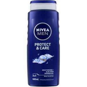 NIVEA MEN Protect & Care Douchegel - 3-in-1 Shower Gel Met aloë vera - Shampoo - 500ml