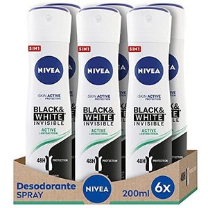NIVEA NIVEA Invisible for Black & White Active, 200 ml, 6 stuks
