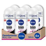 NIVEA - Black & White Invisible Original - Roll-on Deodorant - 6 x 50 ml - Effectieve Anti-transpirant